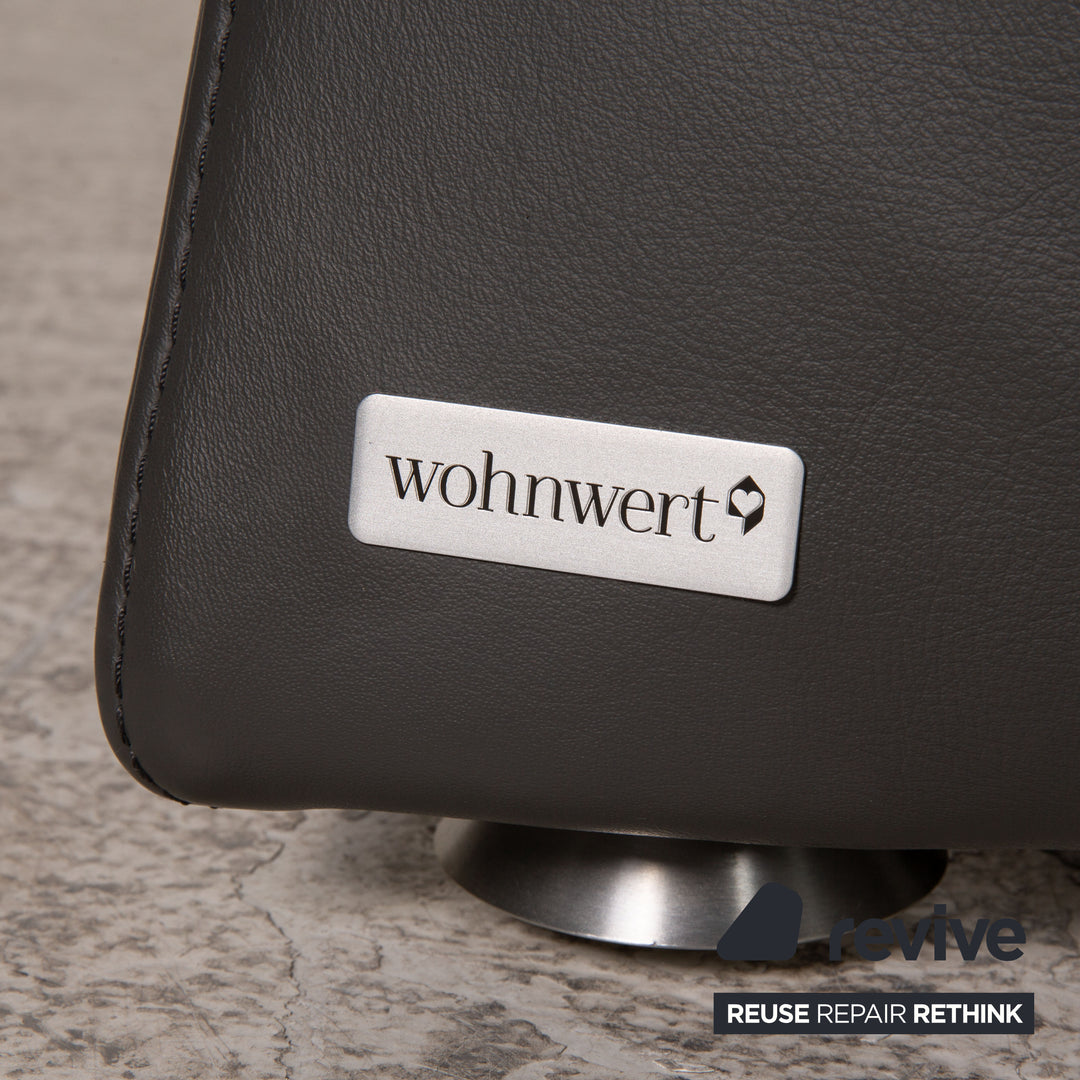 Canapé en cuir Himolla Cumuly gris canapé trois places