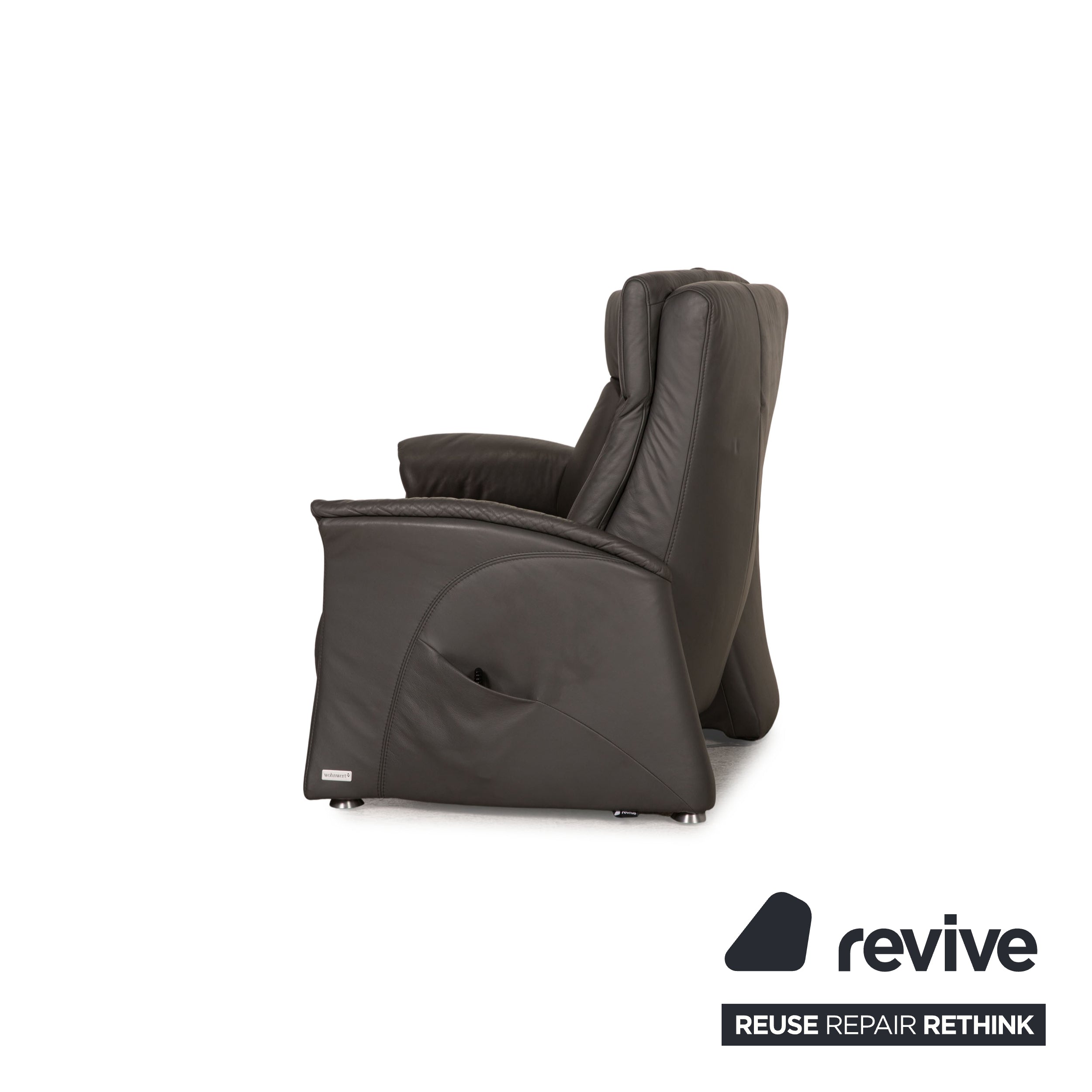 Himolla Cumuly Leder Sofa Grau Dreisitzer Couch