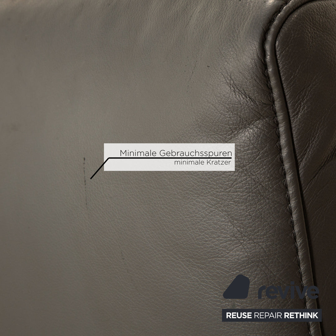 Canapé en cuir Himolla Cumuly gris canapé trois places