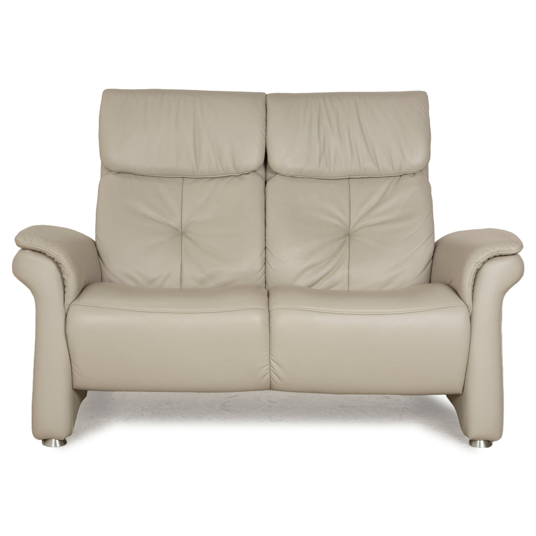 Himolla Cumuly Leder Zweisitzer Beige Hellgrau Sofa Couch