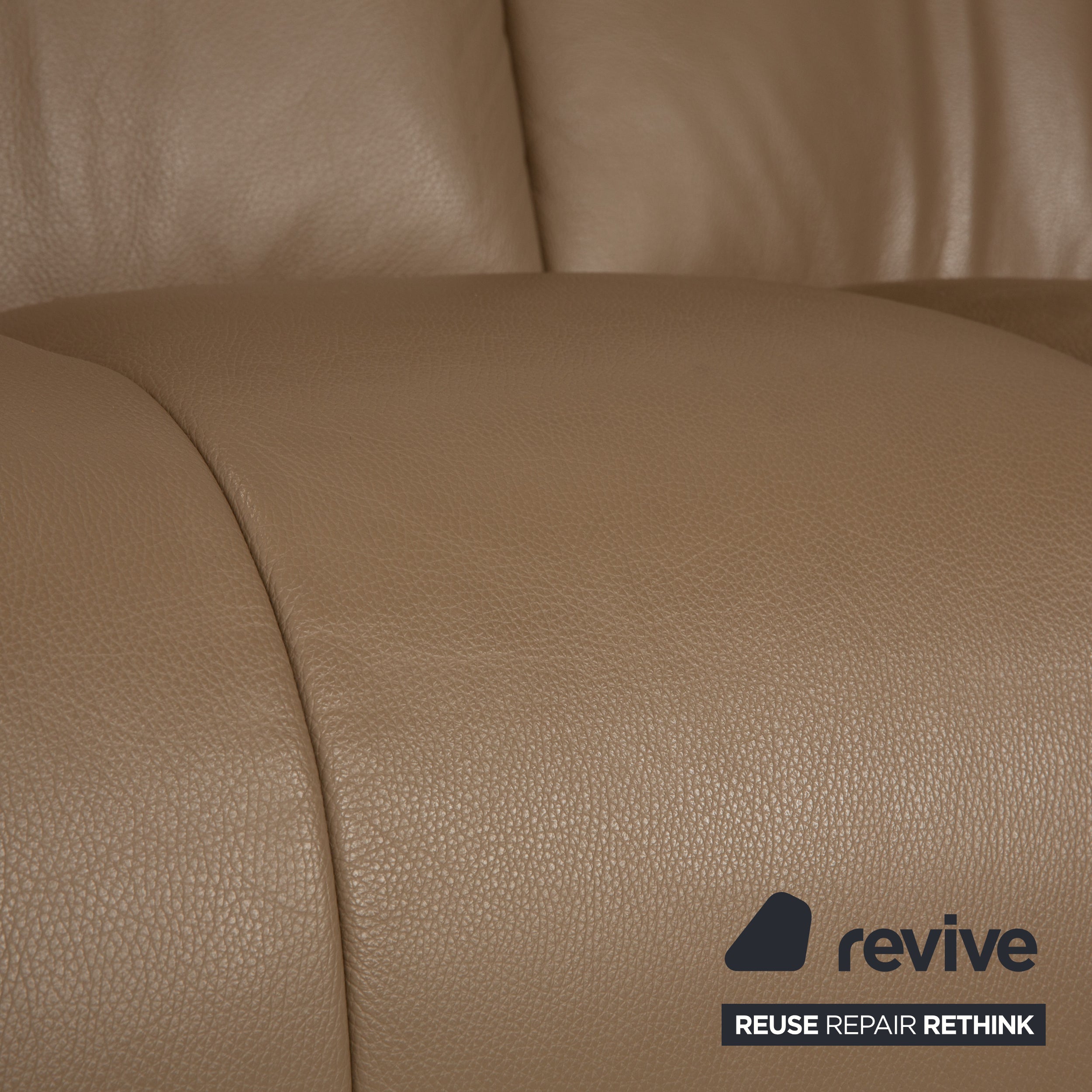 Himolla Cumuly Leather Two-Seater Brown Olive Electric Function Sofa Couch