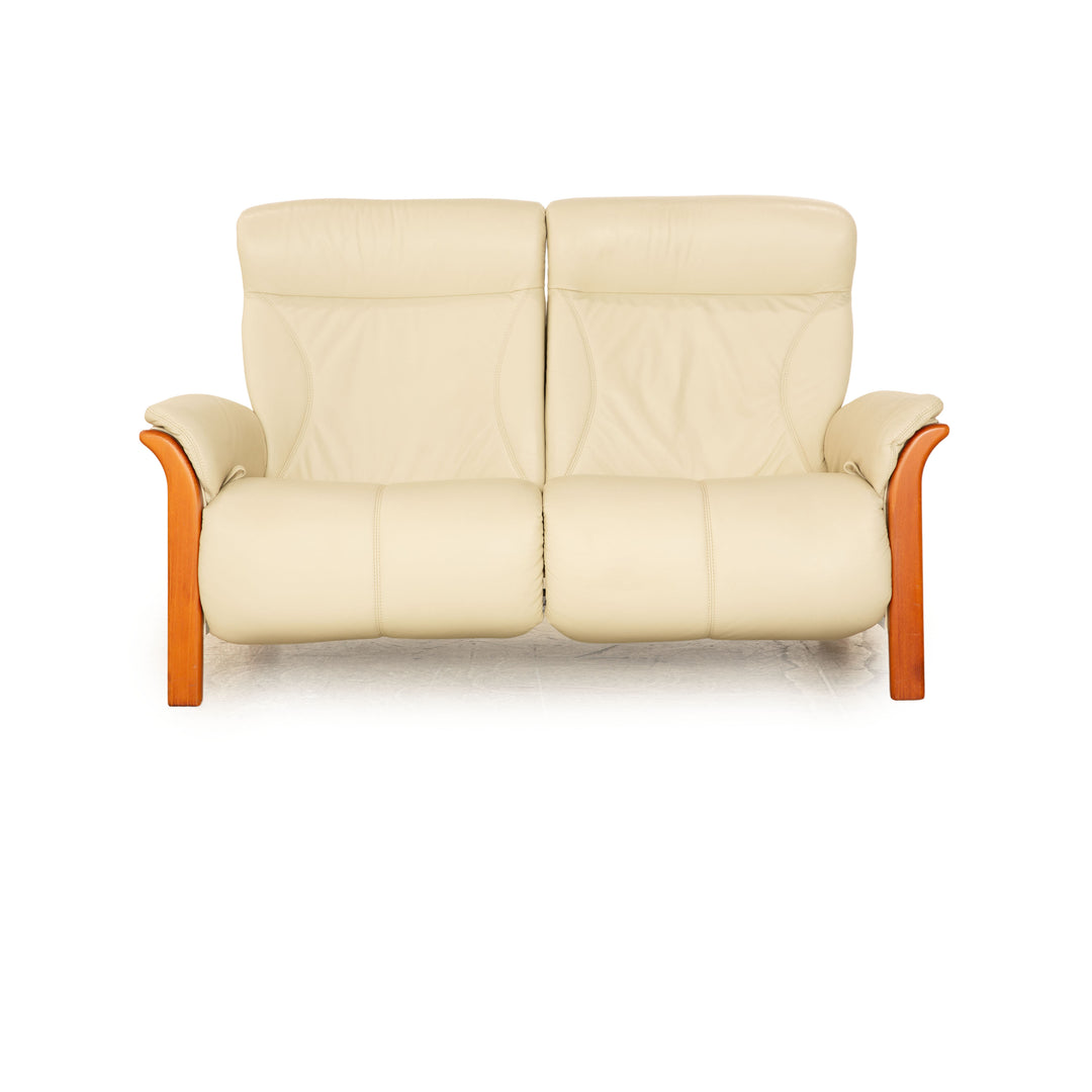 Himolla Cumuly Leder Zweisitzer Creme manuelle Funktion Sofa Couch Relaxfunktion