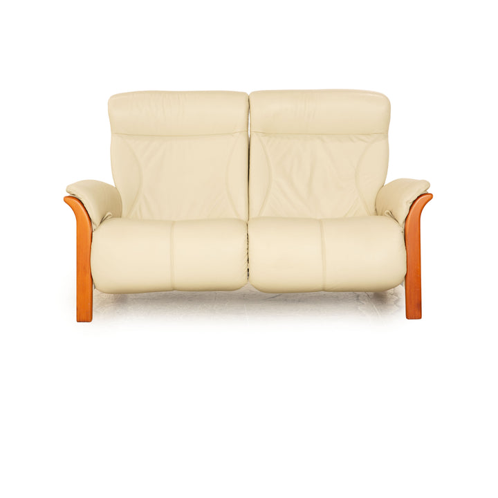 Himolla Cumuly Leder Zweisitzer Creme manuelle Funktion Sofa Couch Relaxfunktion