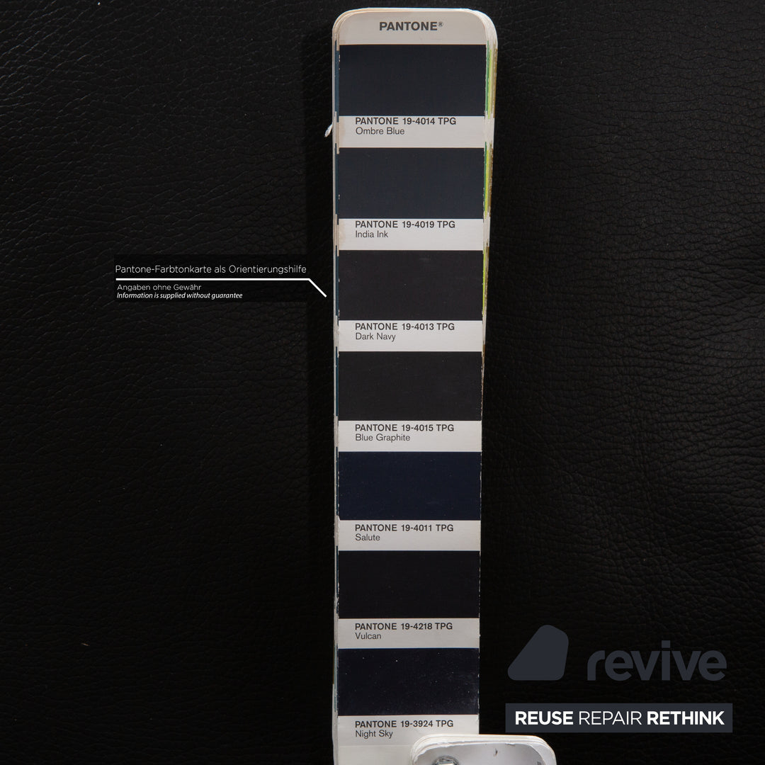 Himolla Cumuly Leather Two-Seater Dark Blue Manual Function Sofa Couch