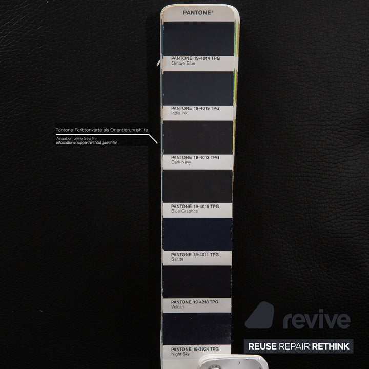 Himolla Cumuly Leather Two-Seater Dark Blue Manual Function Sofa Couch