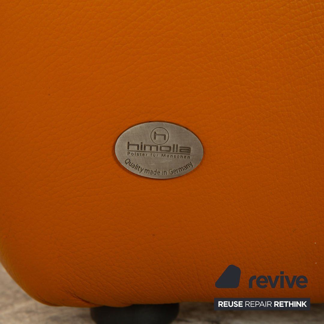 Himolla Cumuly Leather Two Seater Yellow Gold Manual Function Sofa Couch