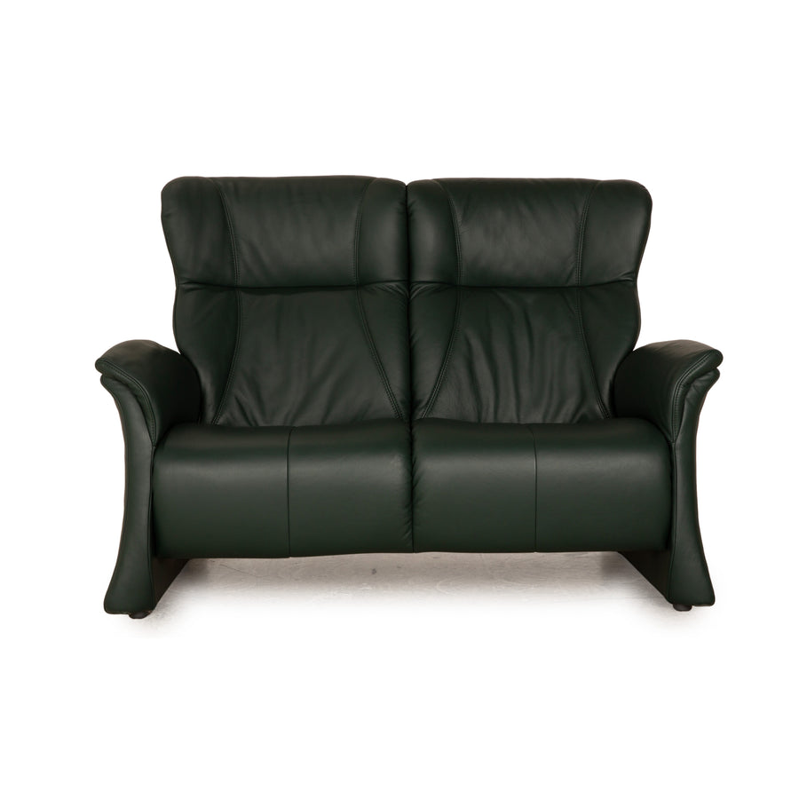 Himolla Cumuly Leather Two Seater Green Dark Green Sofa Couch