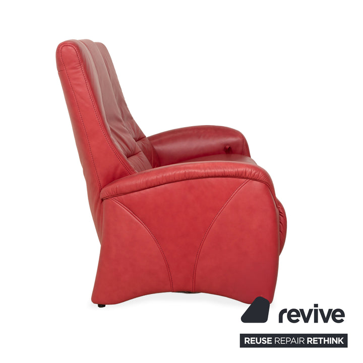 Himolla Cumuly Leder Zweisitzer Rot manuelle Funktion Sofa Couch