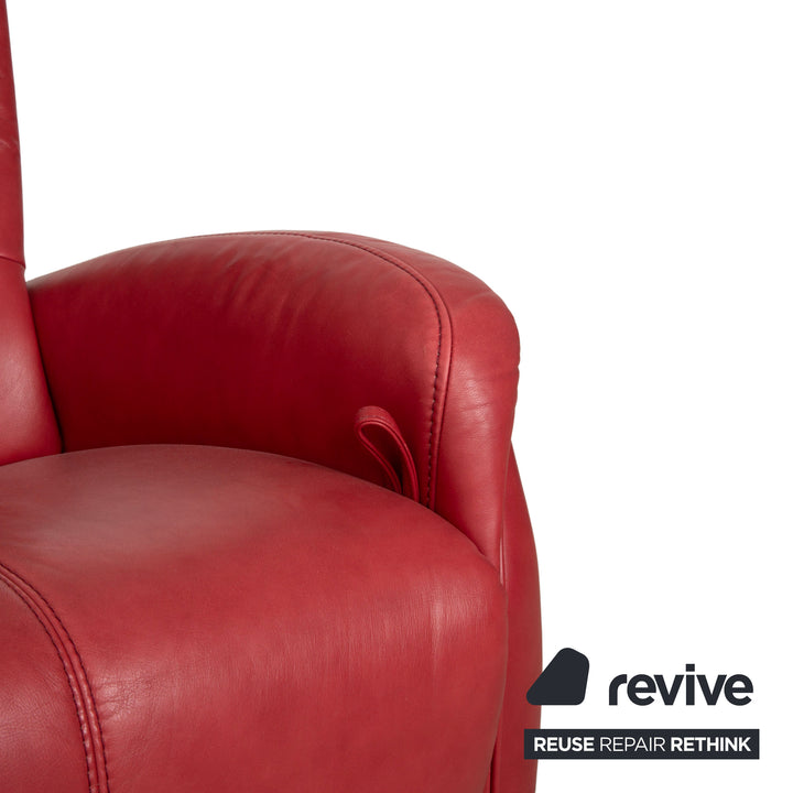 Himolla Cumuly Leder Zweisitzer Rot manuelle Funktion Sofa Couch