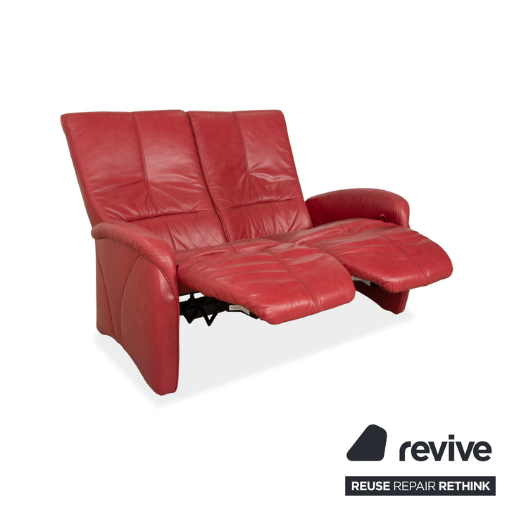 Himolla Cumuly Leder Zweisitzer Rot manuelle Funktion Sofa Couch