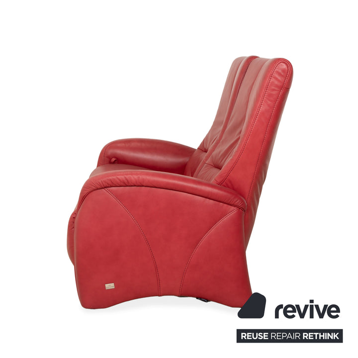 Himolla Cumuly Leder Zweisitzer Rot manuelle Funktion Sofa Couch