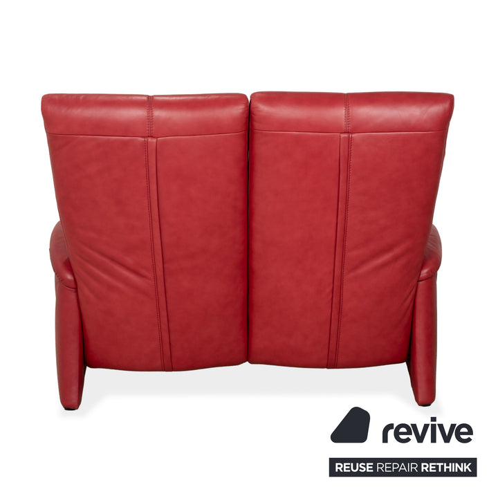Himolla Cumuly Leder Zweisitzer Rot manuelle Funktion Sofa Couch