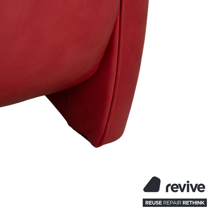 Himolla Cumuly Leder Zweisitzer Rot manuelle Funktion Sofa Couch