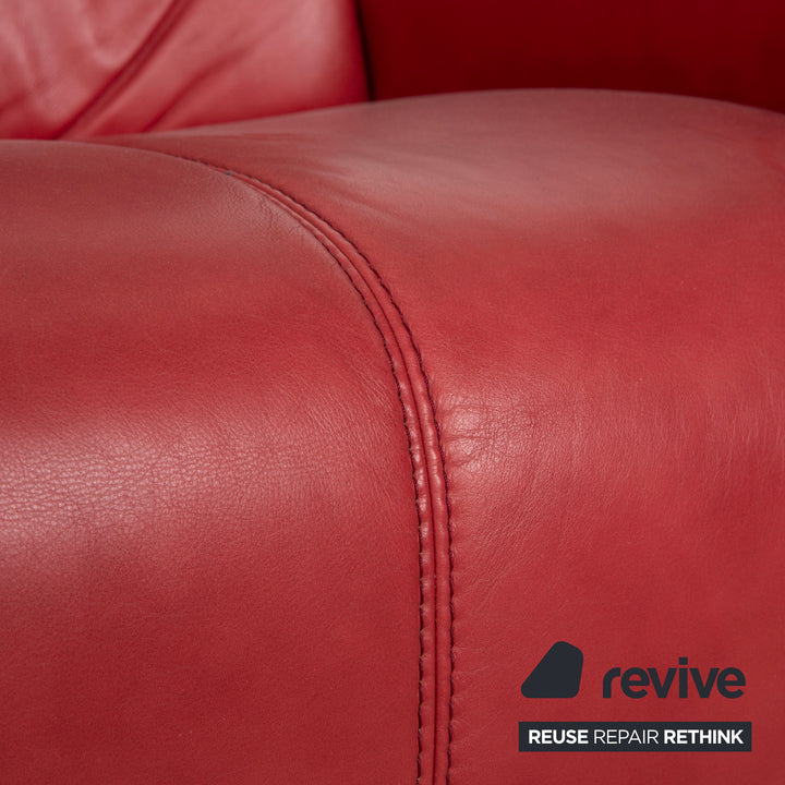 Himolla Cumuly Leder Zweisitzer Rot manuelle Funktion Sofa Couch