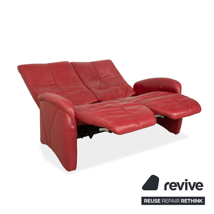 Himolla Cumuly Leder Zweisitzer Rot manuelle Funktion Sofa Couch