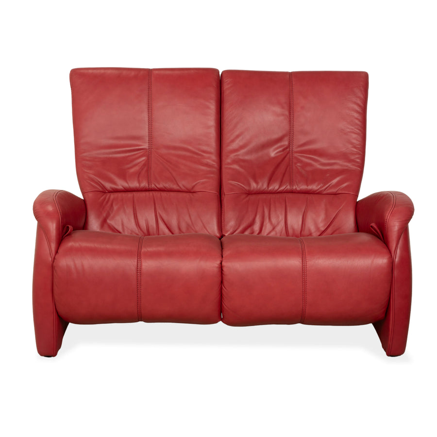 Himolla Cumuly Leder Zweisitzer Rot manuelle Funktion Sofa Couch