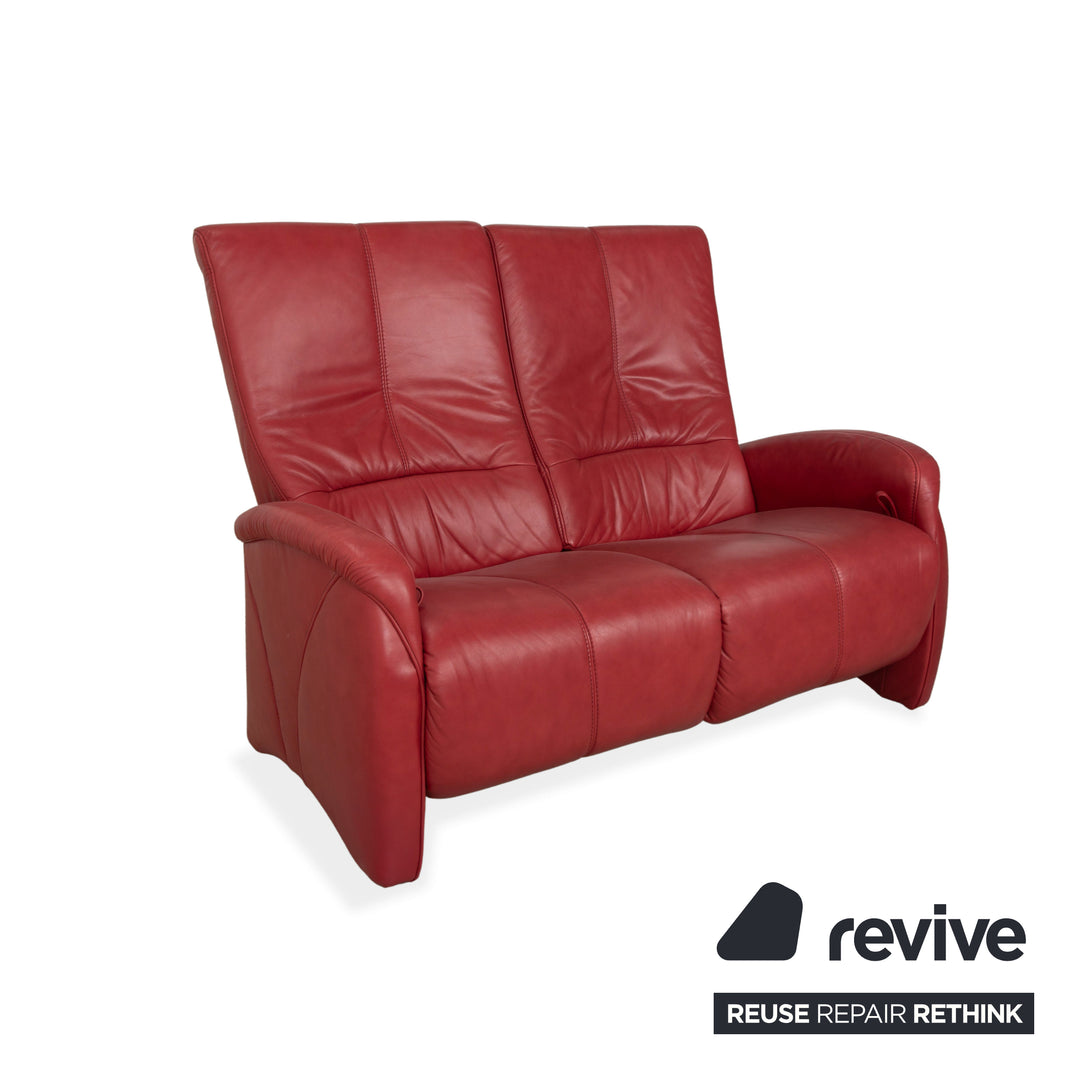 Himolla Cumuly Leder Zweisitzer Rot manuelle Funktion Sofa Couch
