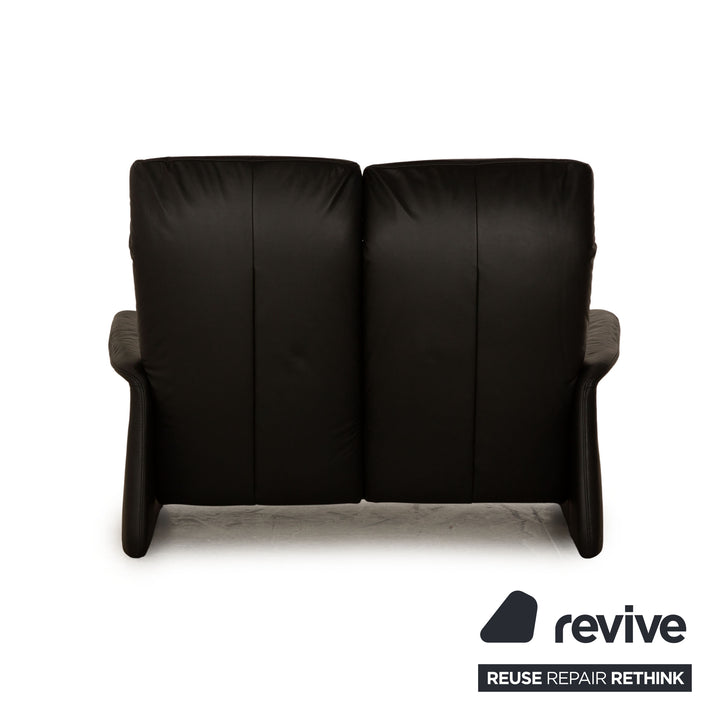 Himolla Cumuly Leather Two Seater Black Manual Function Sofa Couch