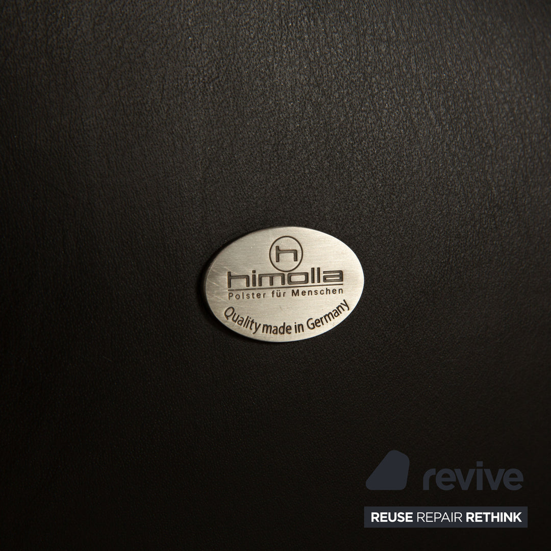 Himolla Cumuly Leather Two Seater Black Manual Function Sofa Couch