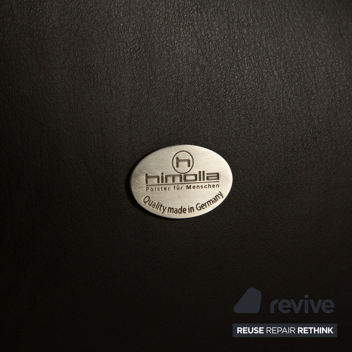 Himolla Cumuly Leather Two Seater Black Manual Function Sofa Couch