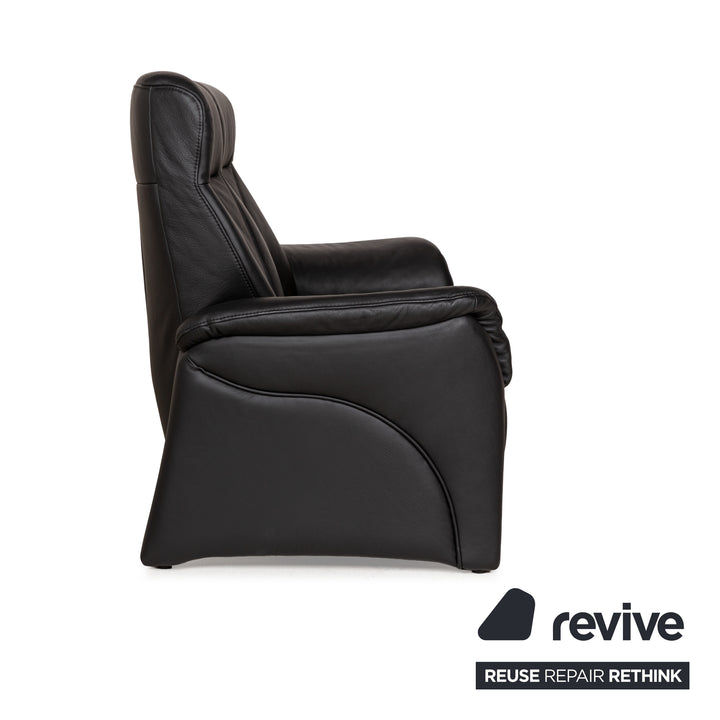 Himolla Cumuly Leather Two-Seater Black Sofa Couch