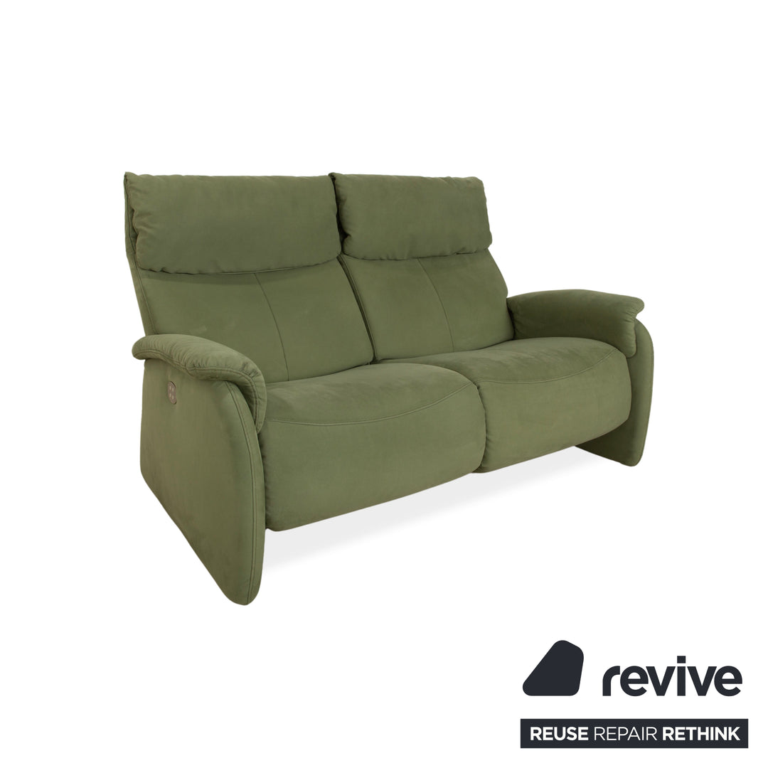 Canapé deux places électrique en tissu Cumuly vert olive Himolla