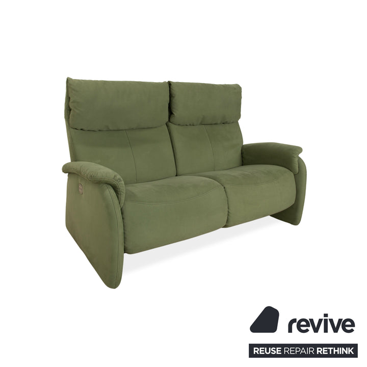 Himolla Cumuly Stoff Zweisitzer Grün Oliv erlektr. Funktion Sofa Couch