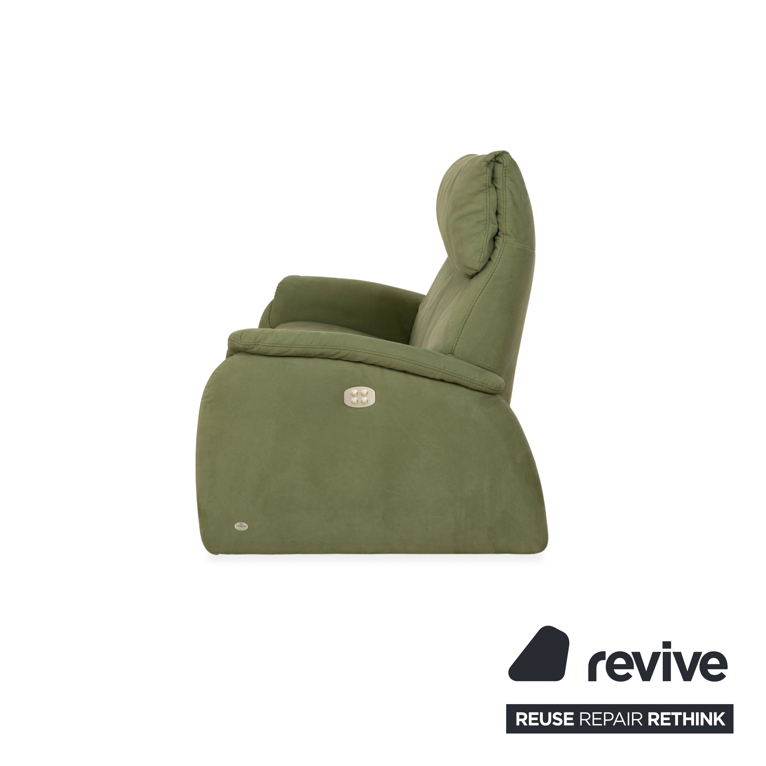 Himolla Cumuly fabric two-seater green olive electric function sofa couch