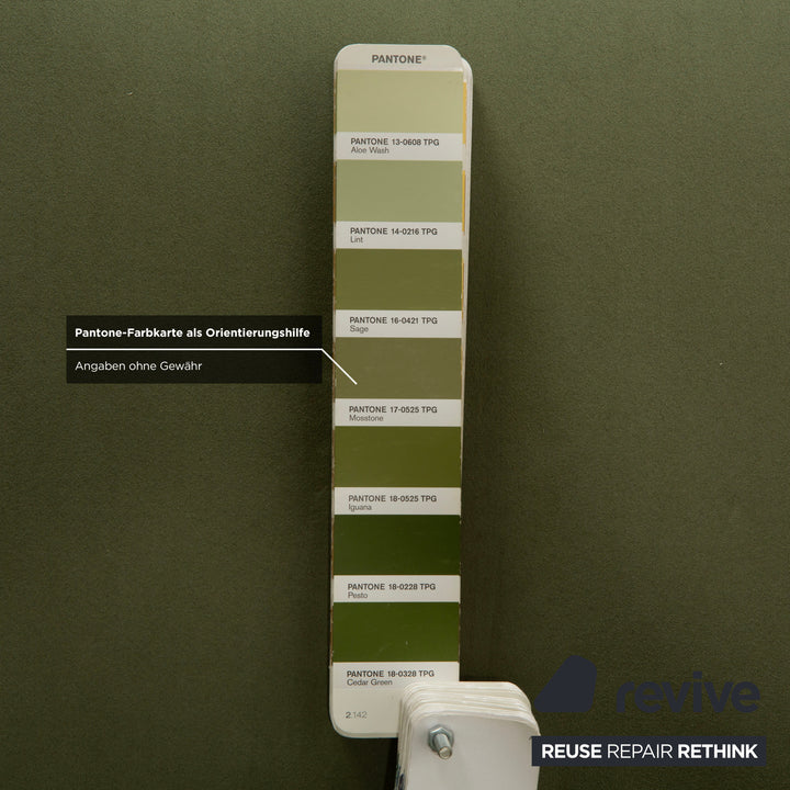 Canapé deux places électrique en tissu Cumuly vert olive Himolla