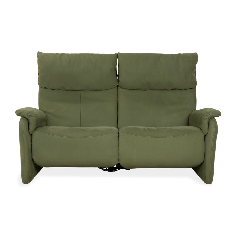 Himolla Cumuly fabric two-seater green olive electric function sofa couch