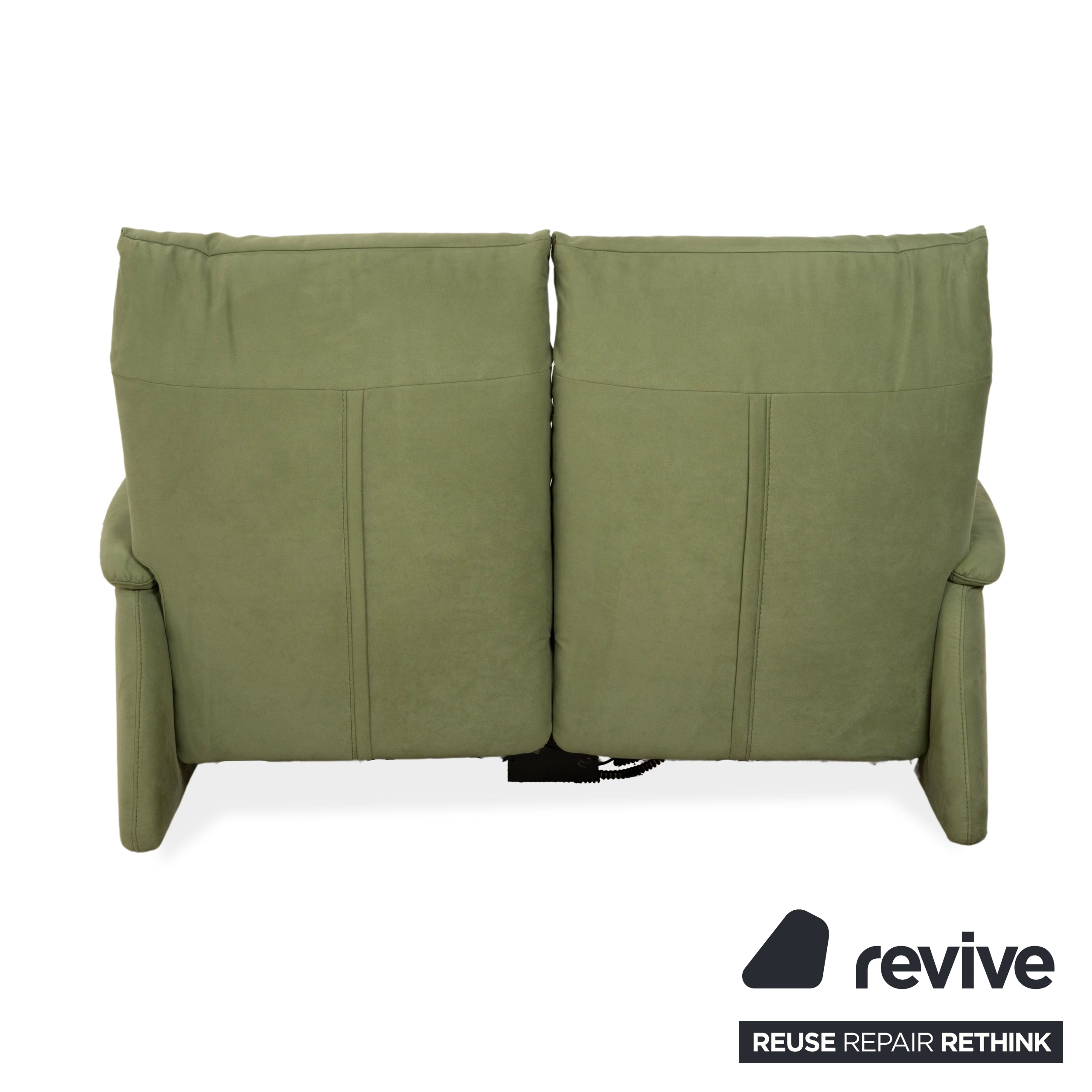 Himolla Cumuly fabric two-seater green olive electric function sofa couch