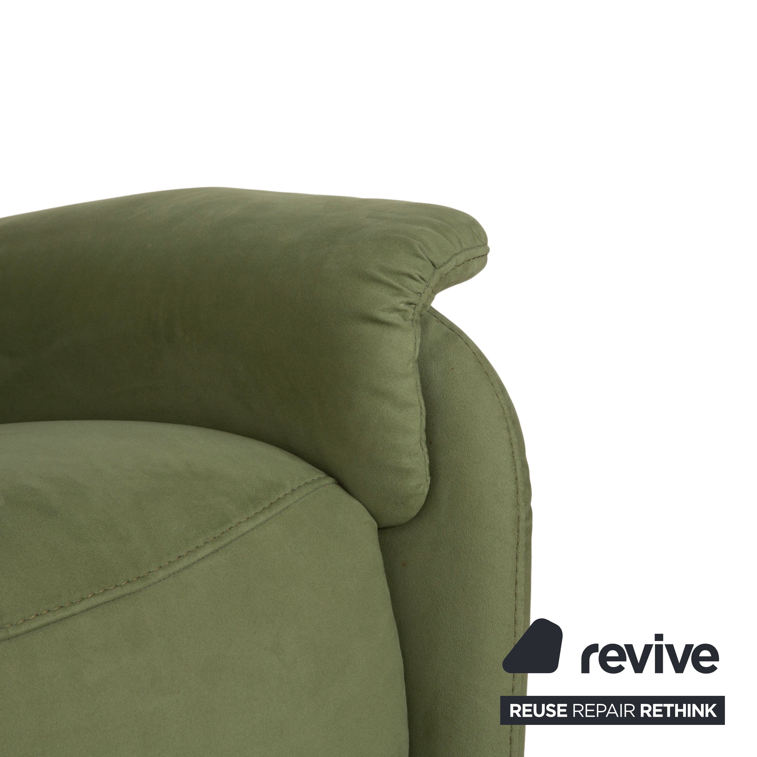 Himolla Cumuly fabric two-seater green olive electric function sofa couch