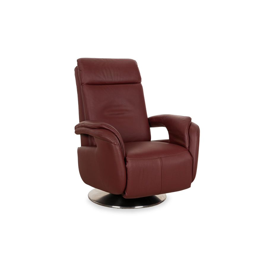 Himolla Easyswing Leather Armchair Red manual function