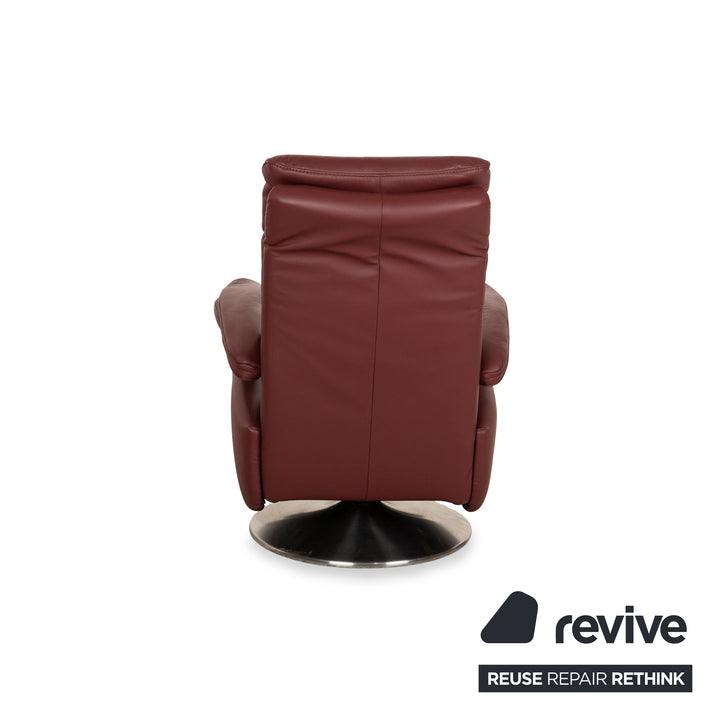 Himolla Easyswing Leather Armchair Red manual function