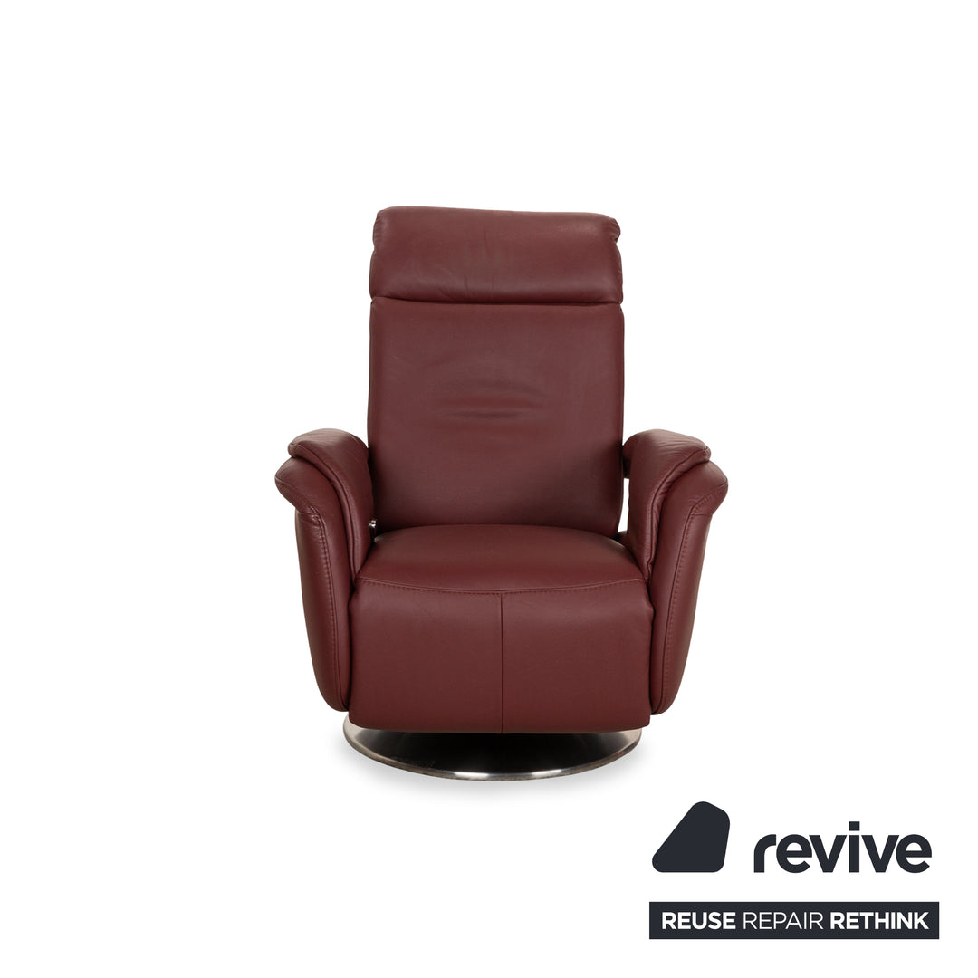 Himolla Easyswing Leather Armchair Red manual function