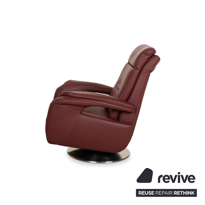 Himolla Easyswing Leather Armchair Red manual function