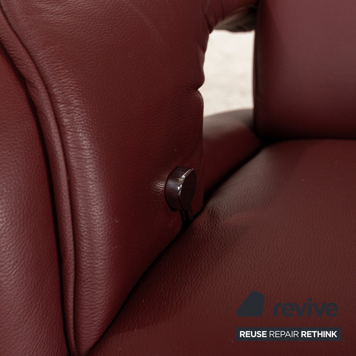 Himolla Easyswing Leather Armchair Red manual function