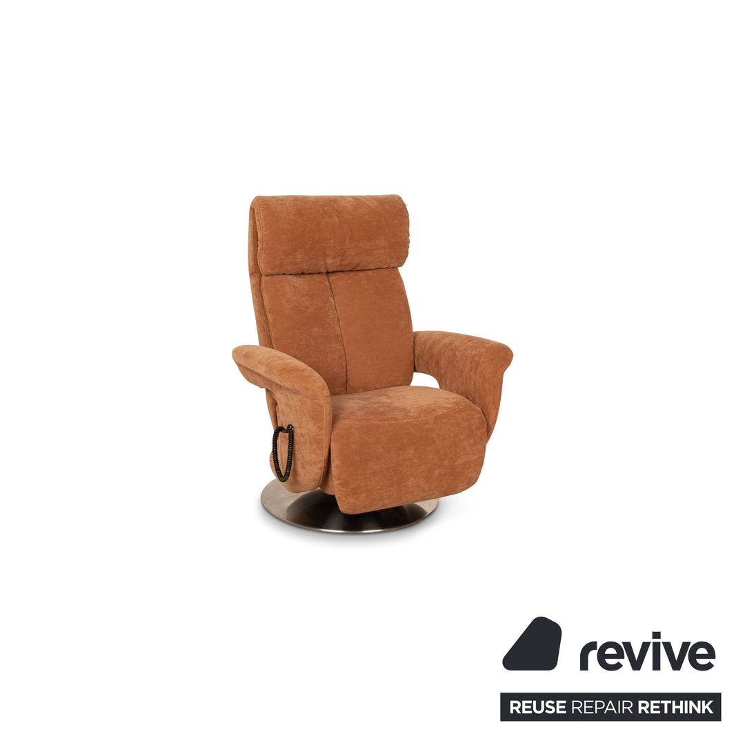 Himolla Easyswing fabric armchair brown electric function