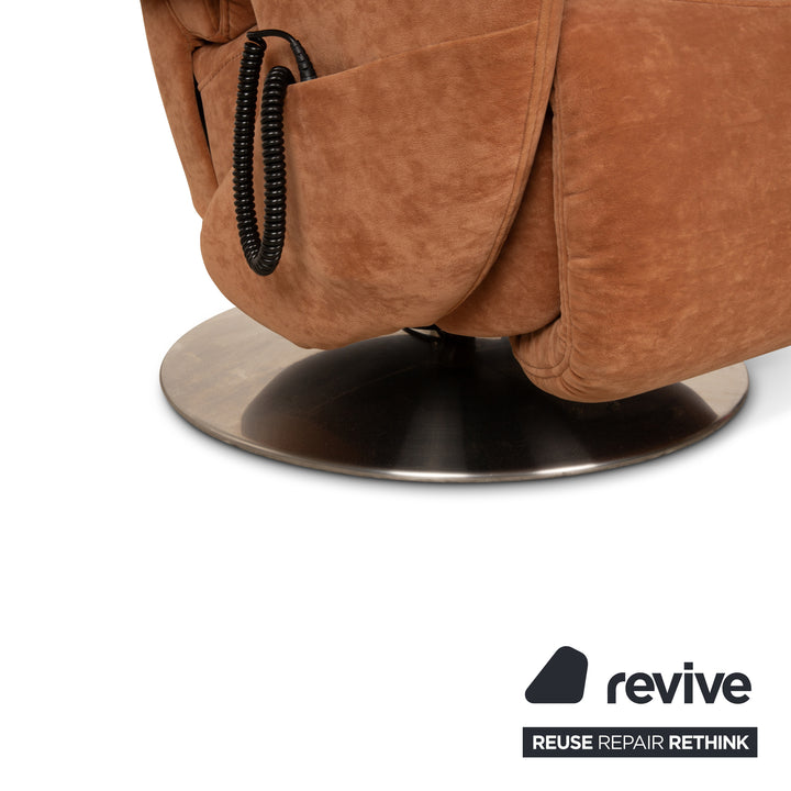 Himolla Easyswing fabric armchair brown electric function