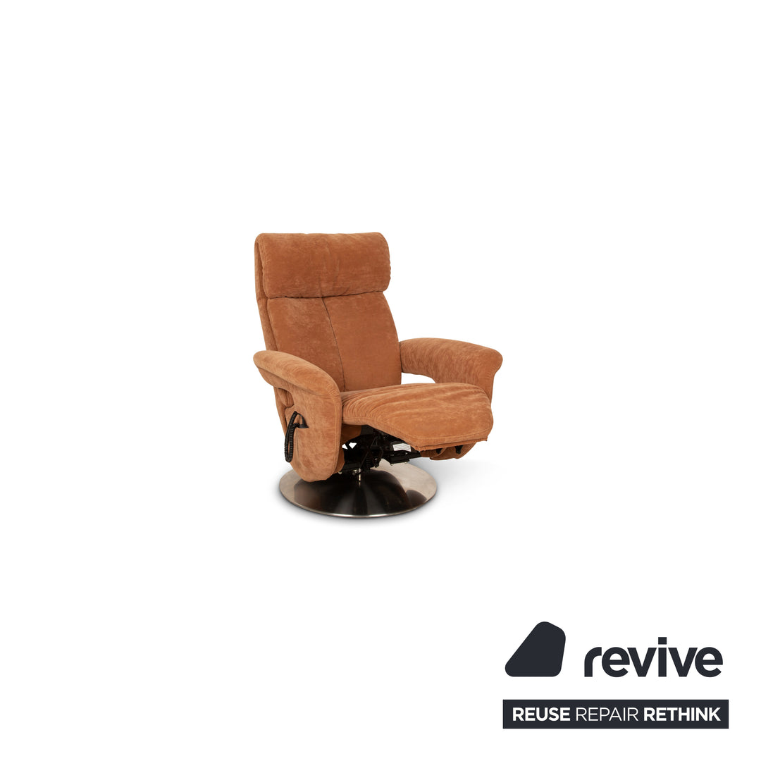 Himolla Easyswing fabric armchair brown electric function