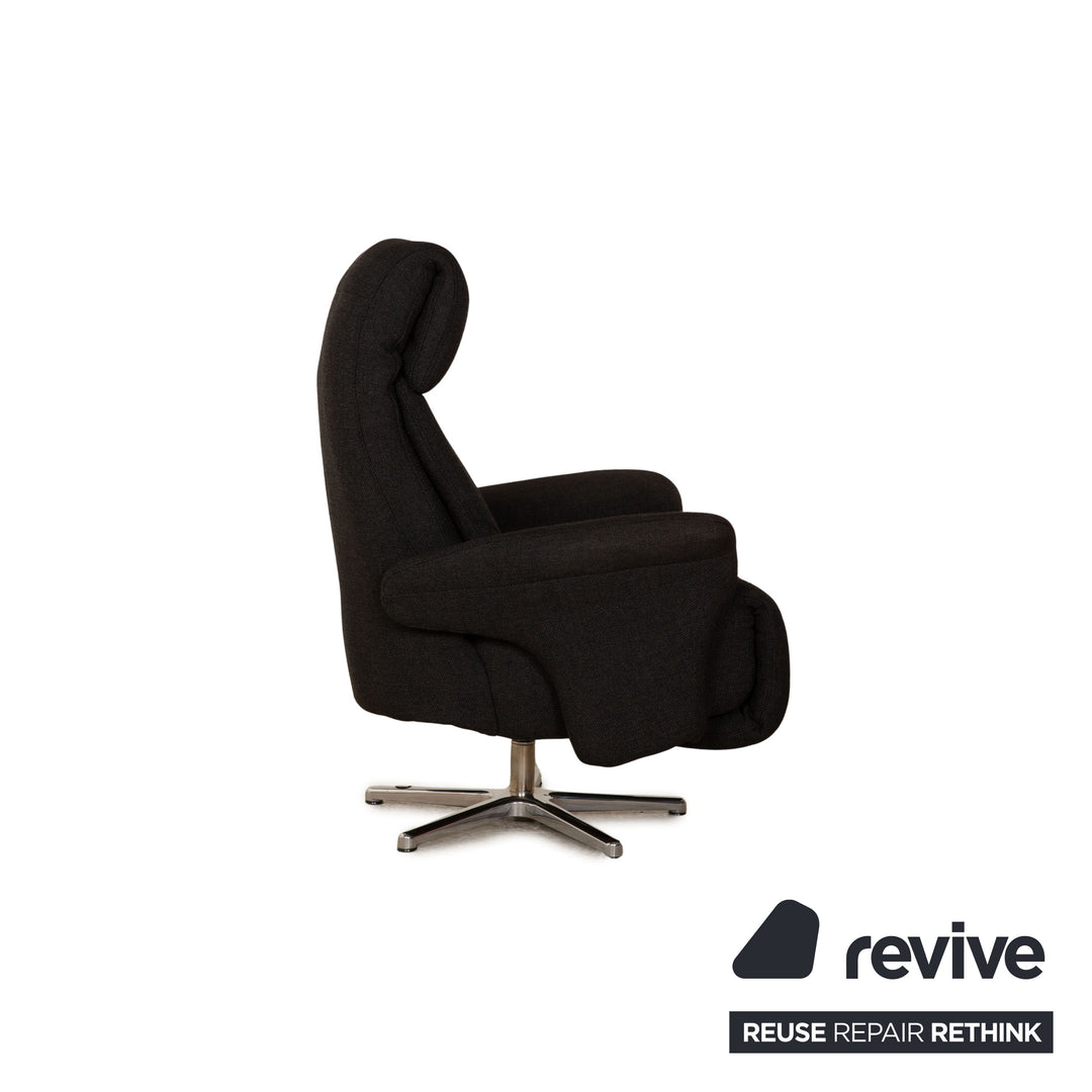 Himolla Easyswing Stoff Sessel Garnitur Anthrazit manuelle Funktion
