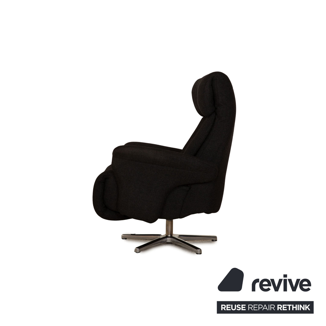 Himolla Easyswing Stoff Sessel Garnitur Anthrazit manuelle Funktion