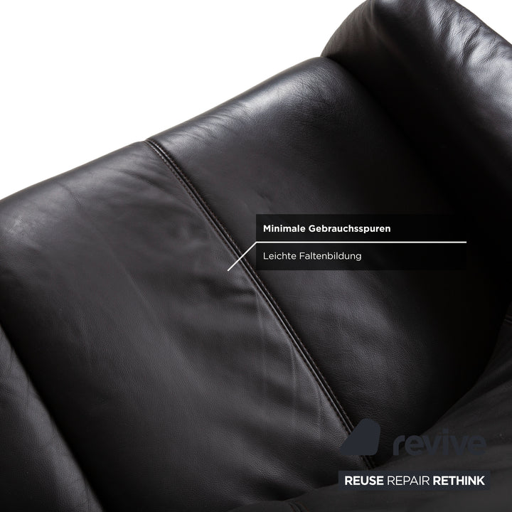 Himolla Garnitur 4571 Cumuly Leder Dreisitzer Sessel Anthrazit Grau Sofa Couch manuelle Funktion Relaxfunktion
