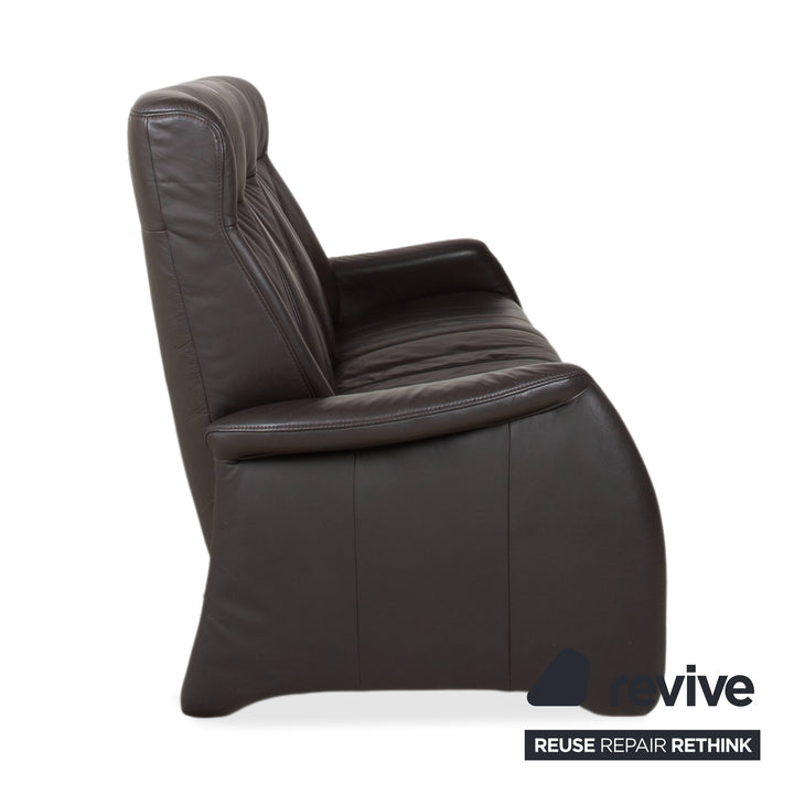 Himolla Garnitur 4571 Cumuly Leder Dreisitzer Sessel Anthrazit Grau Sofa Couch manuelle Funktion Relaxfunktion