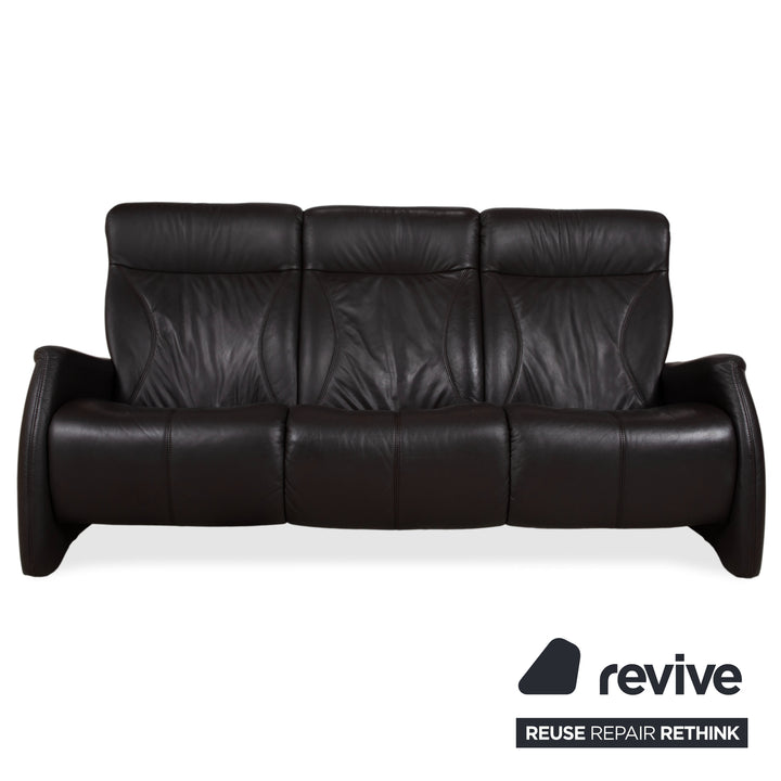 Himolla Garnitur 4571 Cumuly Leder Dreisitzer Sessel Anthrazit Grau Sofa Couch manuelle Funktion Relaxfunktion