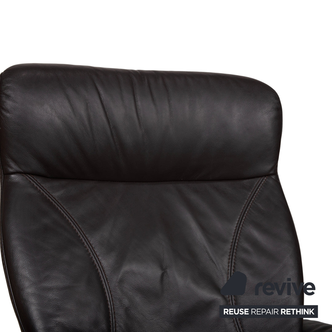 Himolla Garnitur 4571 Cumuly Leder Dreisitzer Sessel Anthrazit Grau Sofa Couch manuelle Funktion Relaxfunktion