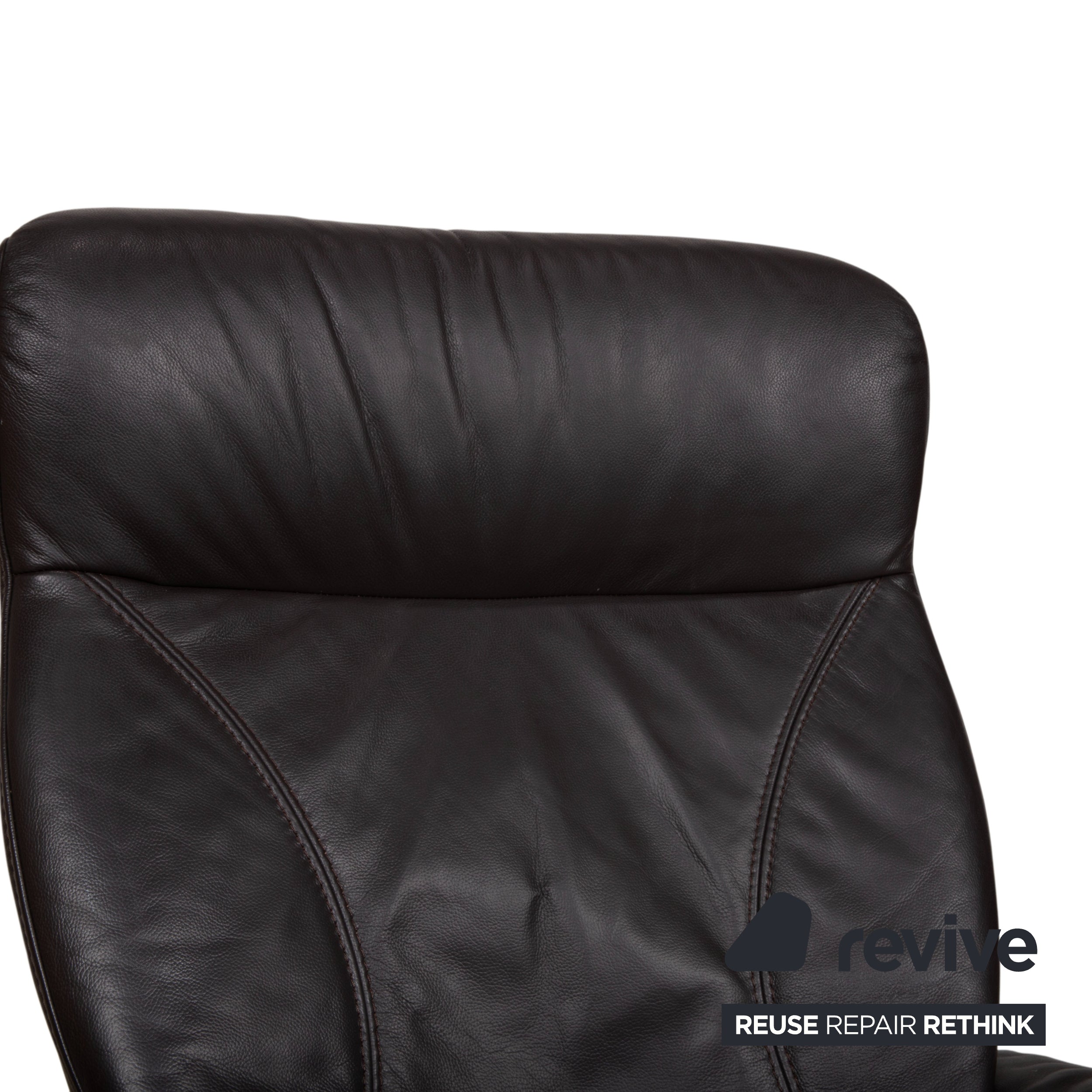 Himolla Suite 4571 Cumuly Leather Three-Seater Armchair Anthracite Grey Sofa Couch Manual Recliner Function