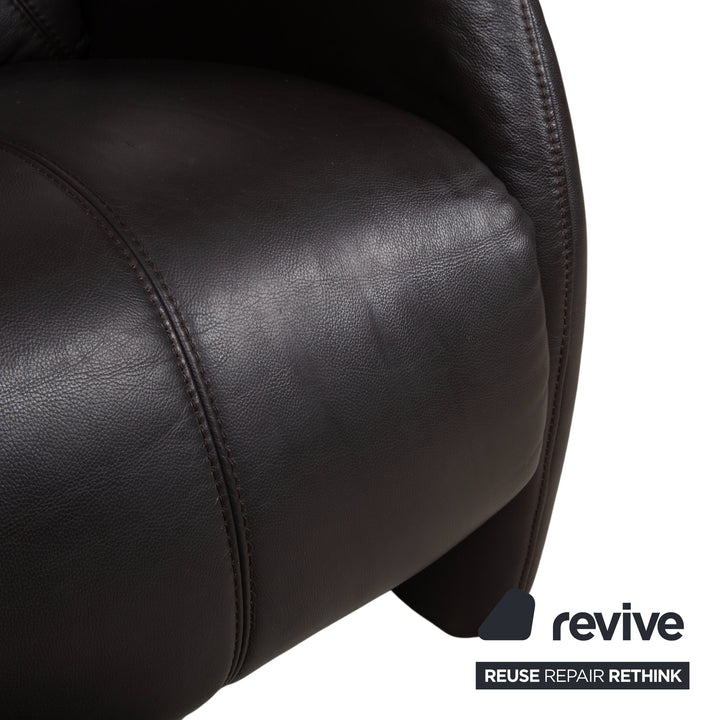 Himolla Garnitur 4571 Cumuly Leder Dreisitzer Sessel Anthrazit Grau Sofa Couch manuelle Funktion Relaxfunktion