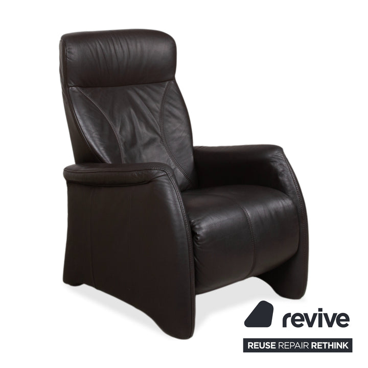 Himolla Garnitur 4571 Cumuly Leder Dreisitzer Sessel Anthrazit Grau Sofa Couch manuelle Funktion Relaxfunktion