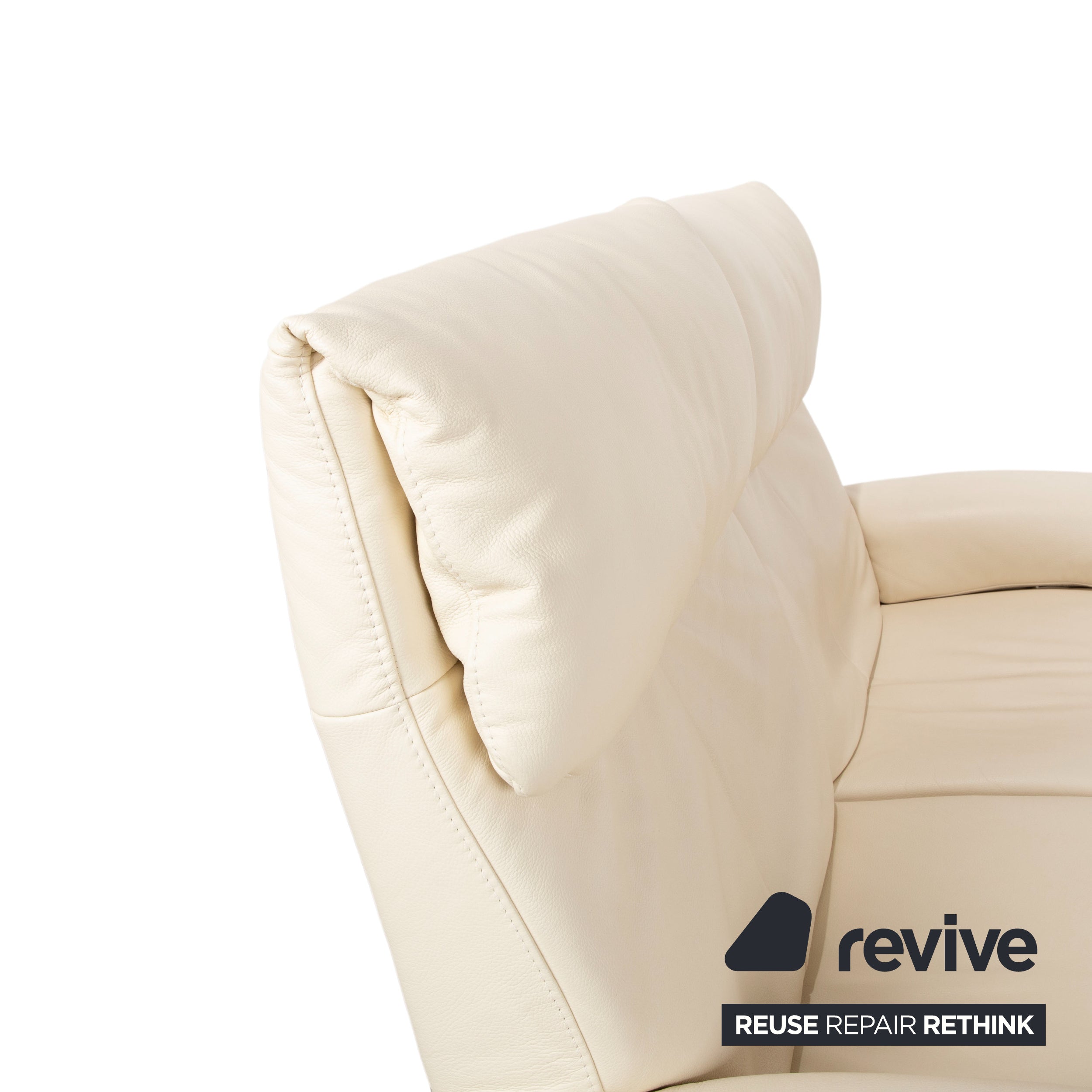 Himolla Halifax Leder Dreisitzer Creme Beige Sand manuelle Funktion Sofa Couch